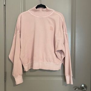 North Face funnel neck sweatshirt, woman's size medium - light pink!